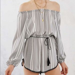 Ecote Black and White Romper